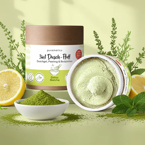 Puremetics Seifen&nbsp 3in1 Dusch-Fluff Detox Matcha