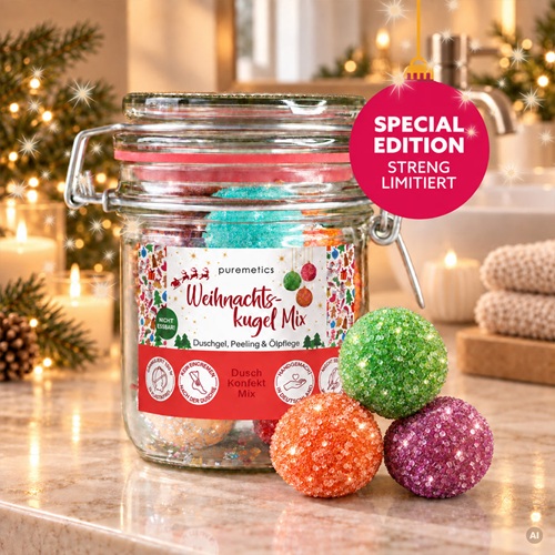 Puremetics Seifen  3in1 Dusch-Konfekt Weihnachtskugel Mix Puremetics Seifen  3in1 Dusch-Konfekt Weihnachtskugel Mix