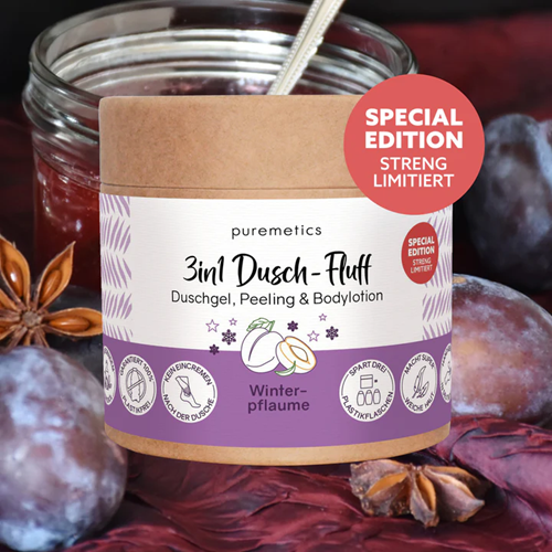 Puremetics Seifen&nbsp 3in1 Dusch-Fluff Winterpflaume