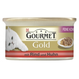 Gourmet Gold Katzenfutter Feine Komposition mit Rind  und Huhn