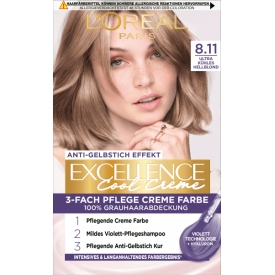 LOrealParis Excellence Creme Haarfarbe Cool Creme 8.11 Hellblond