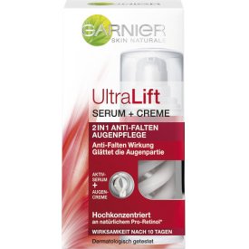 Garnier Augenpflege UltraLift 2in1 Serum   Creme Anti-Falten