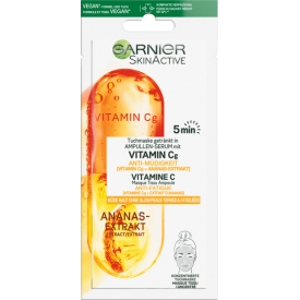 Garnier SkinActive Tuchmaske Ampullen-Serum Vitamin C Ananas-Extrakt