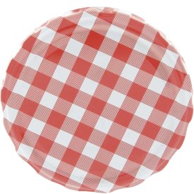 Schollain Twist-off Deckel sterilisationsfest Ø82mm rot/weiß kariert