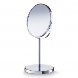Zeller Present Kosmetikspiegel auf Fuß Metall mit Vergrößerung 35cm Ø15cm silber