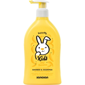 Sanosan Shampoo und Duschgel für Kinder mit Bananenaroma