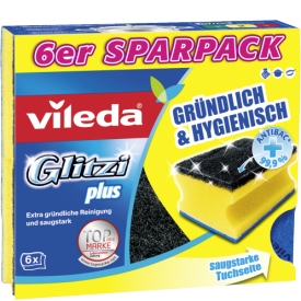 Vileda Schwamm Glitzi plus Antibac 6er Pack