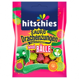 Hitschler Saure Drachenzungen brizzl Bälle Fruchtgummi