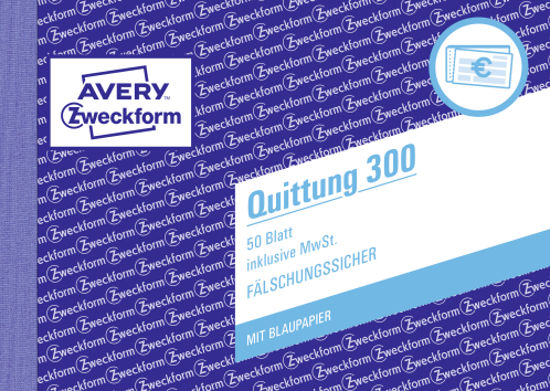 Avery Zweckform Quittung 300 A6 50 Blatt