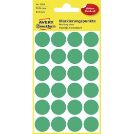 Avery Zweckform Etiketten 3006 Markierungspunkt Ø18mm grün 96 Stück