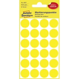 Avery Zweckform Etiketten 3007 Markierungspunkt Ø18mm gelb 96 Stück