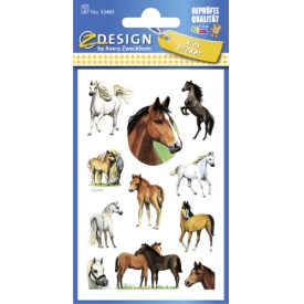 Avery Zweckform Sticker 53483 Pferde Glitter 2 Bogen