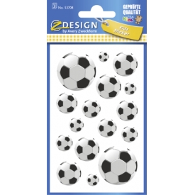 Avery Zweckform Sticker 53708 Fußball 3 Bogen