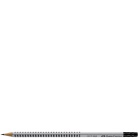 Faber Castell Bleistift Grip 2001 HB mit Gummitip silber