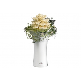 Sandra Rich Vase Tulip Porzellan 22cm Ø13,5cm weiß