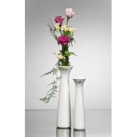 Sandra Rich Vase Classy Solifleur Porzellan 24cm Ø6,5cm weiß