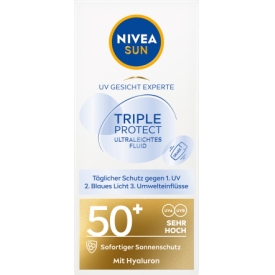 NIVEA SUN Sonnenfluid Gesicht triple protect LSF 50+
