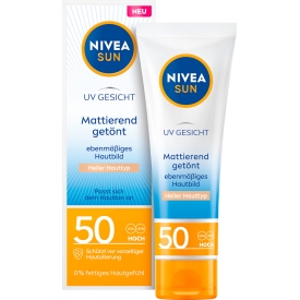 NIVEA SUN Sonnenfluid Gesicht mattierend & hell getönt LSF 50