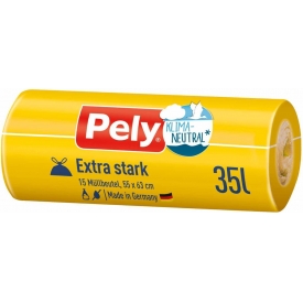Pely Klimaneutral Zugband-Müllbeutel 35 Liter extra stark