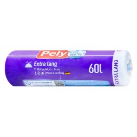 Pely 60 l Zugbandbeutel Anti-Geruch Extra Lang
