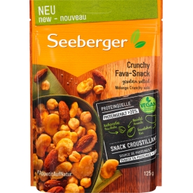 Seeberger Nussmischung, Crunchy Fava-Snack, gesalzen