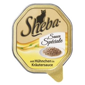 Sheba Katzenfutter Sauce Speciale mit Hühnchen in Kräutersauce