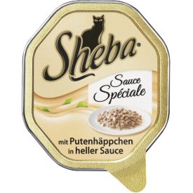 Sheba Katzenfutter Sauce Spéciale mit Putenhäppchen in heller Sauce