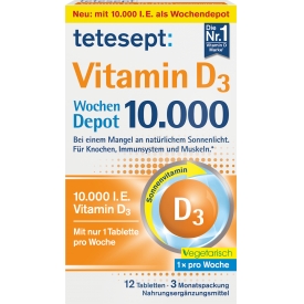 Tetesept Vitamin D3 10000 I.E. Wochendepot Tabletten
