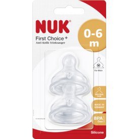 Nuk Trinksauger First Choice  Silikon 0-6 Monate Lochgröße M (Milch)