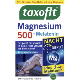 taxofit Magnesium Nacht 500 + Melatonin Tabletten