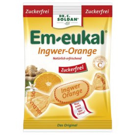 Em-eukal Ingwer & Orange Hustenbonbons zuckerfrei