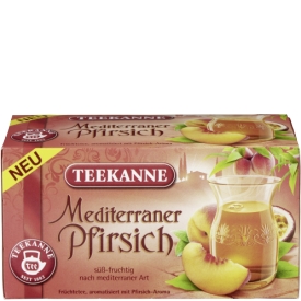 Teekanne Früchtetee Mediterraner Pfirsich (20 Beutel)