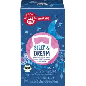 Teekanne Kräutertee Sleep & Dream mit Melisse, Pfefferminze, Lavendelblüten (20 Beutel)