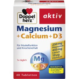 Doppelherz Magnesium + Calcium + Vitamin D3 Tabletten 40 St.