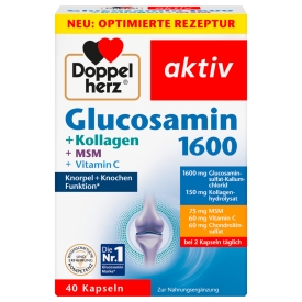 Doppelherz Glucosamin 1600 Kollagen MSM Vitamin C Kapseln 40 St