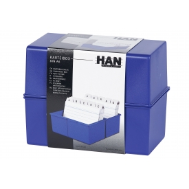 HAN Karteibox DIN A6 quer blau