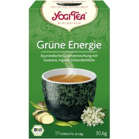 YOGI TEA Grüne Energie mit Guarana, Ingwer & Holunderblüte