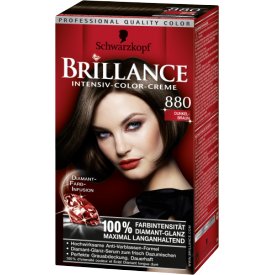Schwarzkopf Brillance Dauerhafte Haarfarbe Intensiv-Color-Creme 880 Dunkelbraun
