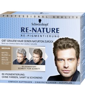 Re-nature Dauerhafte Haarfarbe Repigmentierungscreme Re-Nature Medium für Männer