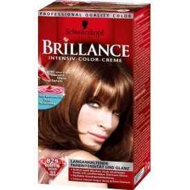 Brillance Dauerhafte Haarfarbe Intensiv- Color-Creme 829 elegantes Bernsteinbraun