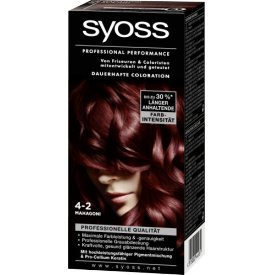 Syoss Dauerhafte Haarfabe Coloration Professional Performance  4-2 Mahagoni Stufe 3