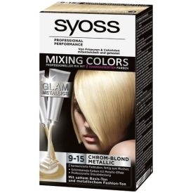 Syoss Dauerhafte Haarfabe Coloration Mixing Colors  9-15 Chrom-Blond Metallic  Stufe 3