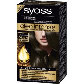 Syoss Dauerhafte Haarfabe Coloration Oleo Intense 2 - 10 Schwarzbraun
