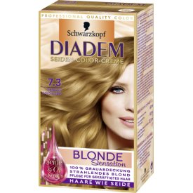 Diadem Dauerhafte Haarfarbe Seiden Color Creme 7.3 dunkles Goldblond