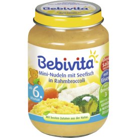 Bebivita Mini - Nudeln mit Seefisch in Rahmbroccoli Babynahrung ab dem 6. Monat