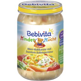 Bebivita Kinderküche Mini-Makkaroni mit buntem Rahmgemüse