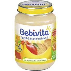 Bebivita Apfel - Banane - Zwieback Fruchtzubereitung nach dem 4. Monat