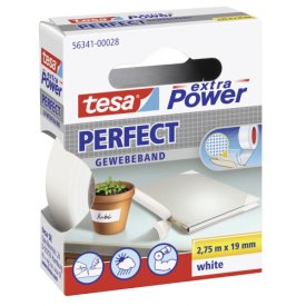Tesa Gewebeband extra Power 19mm 2,75m weiß