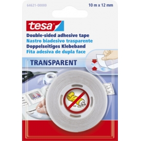 Tesa Doppelseitiges Klebeband Transparent 64621