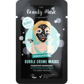 The Beauty Mask Company Bubble Creme Maske Aktivkohle & Lakritz